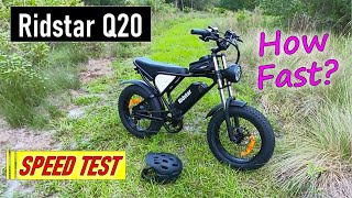 Ridstar Q20 eBike  Speed amp Acceleration Test [upl. by Jarietta]