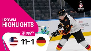 USA  Deutschland  Highlights Viertelfinale  IIHF U20 EishockeyWM 2023  MAGENTA SPORT [upl. by Amrak]