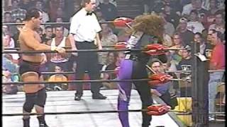 Fan Attack FAIL  Ref chokes out fan on WCW Monday Nitro HQ [upl. by Leanatan]