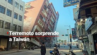 Terremoto de 75 azota a Taiwán es el sismo más fuerte en 25 años [upl. by Anelram59]