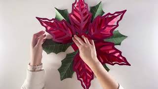 Make a large paper poinsettia with me [upl. by Latsyrhk]