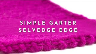 How to Knit the Simple Garter Selvedge Edge  Knitting Stitch Pattern  English Style [upl. by Stevens]