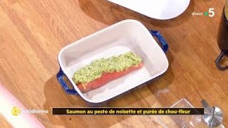 Coup dfood  Saumon au pesto de noisette et purée de choufleur [upl. by Nance]