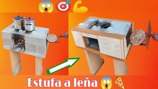 estufacocina de leña 3 en 1 como hacer estufa de leña [upl. by Enitsugua]