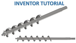 Inventor Tutorial 290  3D Modeling Shaft Helix Design Basic Beginners [upl. by Charisse]