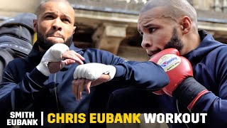 EUBANK JR BOOED Chris Eubank Jr • FULL PUBLIC WORKOUT vs Liam Smith 2 Boxxer amp Sky Boxing [upl. by Itsym]