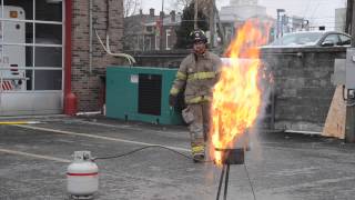 Turkey Deep Fryer Fire Demo and Safety Tips [upl. by Eemyaj]