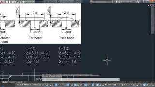 7 Drafting all Types of Rivet Heads in AutoCAD  Part 2  Machine Drawing [upl. by Annet]