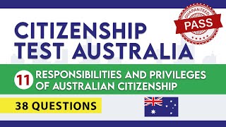 2024 UPDATED CITIZENSHIP TEST AUSTRALIA ― Responsibilities and Privileges of Australian Citizenship [upl. by Euqinot128]