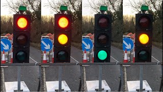 Castle Hedingham Station Road SRL ADS Temporary Traffic Lights [upl. by Nuahsyar]