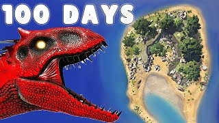 I Spent 100 Days on a Deserted Island in Ark [upl. by Narual]