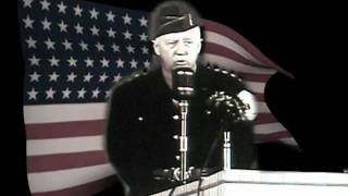 Gen Pattons Homecoming Speech in LA 1945  added 48star flag [upl. by Arema187]