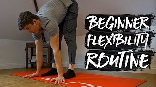 15 Minute Beginner Stretch Flexibility Routine FOLLOW ALONG [upl. by Ezirtaeb]