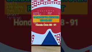 CARBURETOR KEYSTER REPAIR KIT  Honda Civic 8890 [upl. by Kendy]