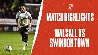 Walsall v Swindon Town highlights [upl. by Anamuj882]