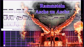 Best Guitar Lesson Rammstein  Asche zu Asche slow speed for lesson [upl. by Anyahs]