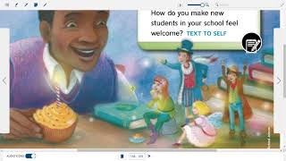 AT THE LIBRARY story easy audiobook read along aloud grade 4 kids WONDERS McGraw Hill VOCAB LESSON [upl. by Iat]