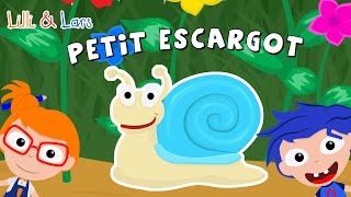 PETIT ESCARGOT porte sur son dos sa maisonnette comptine [upl. by Tikna]