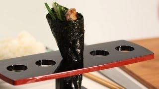 How to Make a ConeShaped Hand Roll  Sushi Lessons [upl. by Petronia]