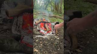 Blackening the Pathfinder Grayl Nesting Cup in the Campfire [upl. by Kennie]