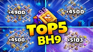 NEW TOP 5 BH9 Trophy Bases Copy Link at 5308  BEST BUILDER HALL 9 Base Clash of Clans [upl. by Maurili137]