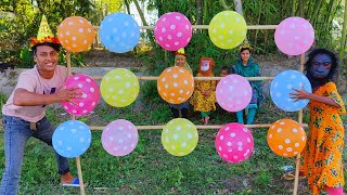 outdoor fun with Flower Balloons and learn colors for kids by I kids Episode 280 [upl. by Eselahs849]