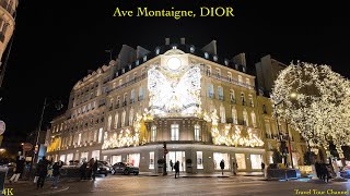 🇫🇷 Paris  Walking Tour 4K  Ave Montaigne Dior [upl. by Rosette]