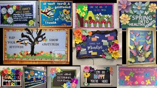 softboard bulletin board decoration ideas school and class wall decoration ideas [upl. by Aicaca]