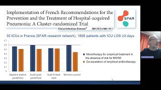 Pneumonies nosocomiales à BGN chez les patients de réanimation  impact pronostique de la bithérapie [upl. by Petit783]