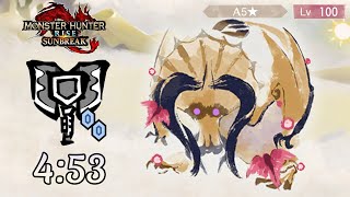 MHRSunbreak  A5★ LV100 Diablos  453  solo with Charge Blade [upl. by Bollay]