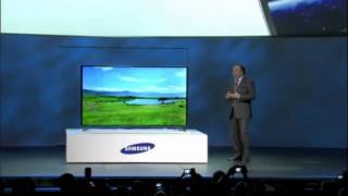 Samsung presents the new curved UHD TVs at CES 2014 [upl. by Homans]