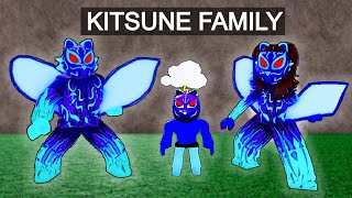 Adopted by a KITSUNE FAMILY in Blox Fruits [upl. by Noyahs]