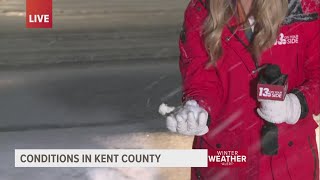 West Michigan road conditions during lake effect snow [upl. by Sedecram361]