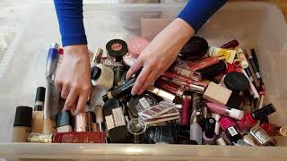 ASMR massive quick makeup rummage No talking [upl. by Dnob]