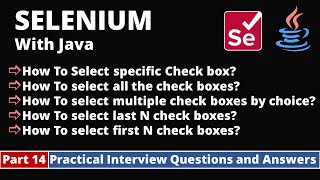 Part14Selenium with Java Tutorial  Practical Interview Questions and Answers  Handle Check box [upl. by Delila]