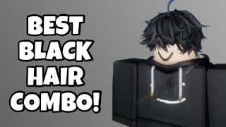 BEST ROBLOX BLACK HAIR COMBOS  ROBLOX HAIR COMBOS [upl. by Ahtennek928]