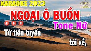 Ngoại Ô Buồn Karaoke Tone Nữ Nhạc Sống  Trọng Hiếu [upl. by Lindell]