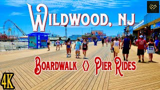 Wildwood New Jersey Boardwalk and Moreys Piers 2022 [upl. by Aneetsyrk]