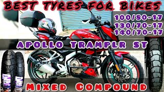 Best Tyre for Bikes Apollo Tramplr ST 1008017 amp 1407017  Apollo Alpha S1 amp Apollo Actizip R5 [upl. by Tavis]