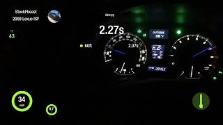 2009 Lexus ISF 060 in 43 sec stock [upl. by Priscella]