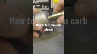 Simple Fuel Solenoid Test on Riding Mower Carburetor baldeagle242 [upl. by Areek]