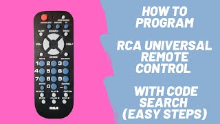 How to connect RCA Universal Remote Control to TV with Code Search Easy Steps [upl. by Sullecram]