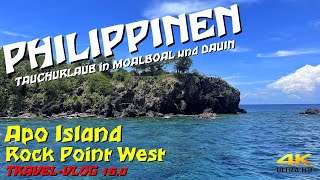 Tauchen PHILIPPINEN  Apo Island  Rock Point West quotIm Rausch der Tiefequot 4K Dauin [upl. by Nyrad]