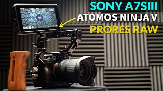 Sony a7siii  ATOMOS NINJA V ACTUALIZACION y ProRes RAW [upl. by Acimehs230]