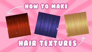 Hair Texture Tutorial How to make hair textures for beginners using Gimp [upl. by Staford]