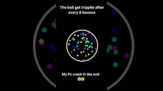 The Ball Triples After Every 8 Bounces  simulation asmr melody short viral [upl. by Wie]