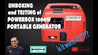 Unboxing and testing of quotPOWERBOXquot 1000w portable generator  unboxing powerbox 1000w generator [upl. by Hilel]