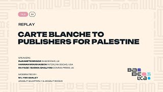 CARTE BLANCHE to Publishers for Palestine [upl. by Edna]