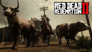 Playing as a BULL in Red dead Redemption 2 PC RDR2 PC [upl. by Mackay873]