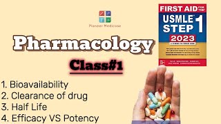 USMLE STEP1 General Pharmacology Class1 Bioavailability Clearance of drug Efficacy Potency [upl. by Bigford]